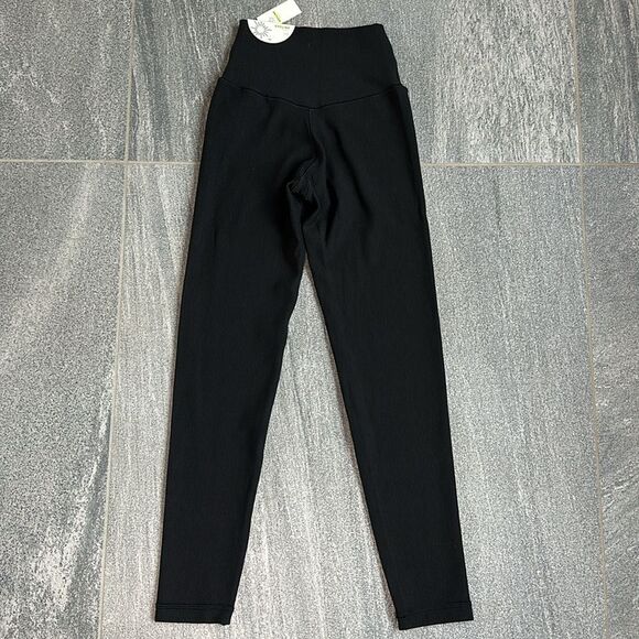 NWT Aerie Offline High-rise Crossover waist Waffle knit Leggings Black XS Short - Picture 8 of 14